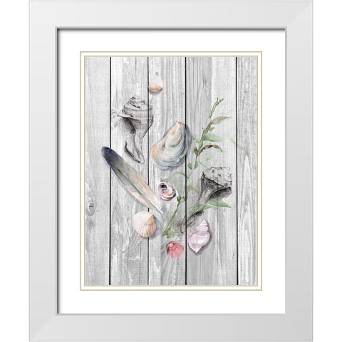 Drifted Ashore II White Modern Wood Framed Art Print with Double Matting by Parker, Jennifer Paxton