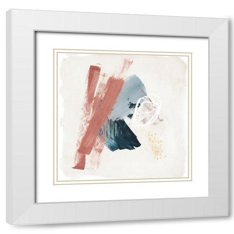 Pigmented Earth I White Modern Wood Framed Art Print with Double Matting by Parker, Jennifer Paxton