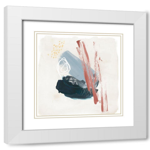 Pigmented Earth II White Modern Wood Framed Art Print with Double Matting by Parker, Jennifer Paxton