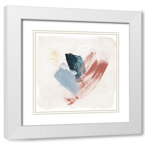 Pigmented Earth III White Modern Wood Framed Art Print with Double Matting by Parker, Jennifer Paxton