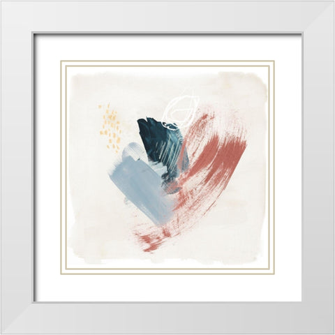 Pigmented Earth III White Modern Wood Framed Art Print with Double Matting by Parker, Jennifer Paxton