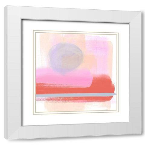Translucent Madras III White Modern Wood Framed Art Print with Double Matting by Parker, Jennifer Paxton