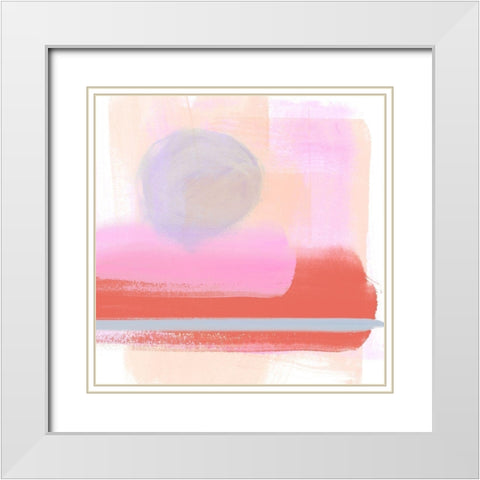 Translucent Madras III White Modern Wood Framed Art Print with Double Matting by Parker, Jennifer Paxton