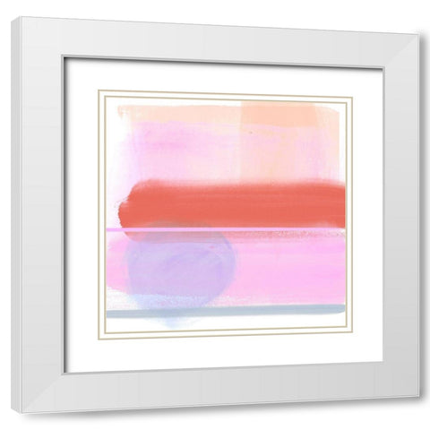 Translucent Madras IV White Modern Wood Framed Art Print with Double Matting by Parker, Jennifer Paxton