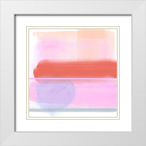 Translucent Madras IV White Modern Wood Framed Art Print with Double Matting by Parker, Jennifer Paxton