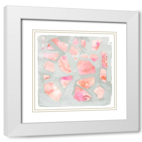 Pink Salt Shards I White Modern Wood Framed Art Print with Double Matting by Parker, Jennifer Paxton
