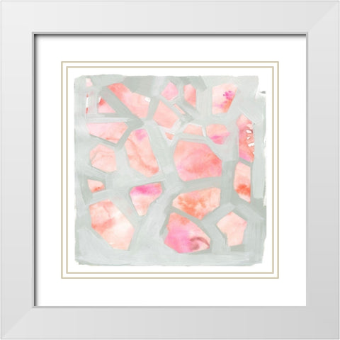 Pink Salt Shards I White Modern Wood Framed Art Print with Double Matting by Parker, Jennifer Paxton