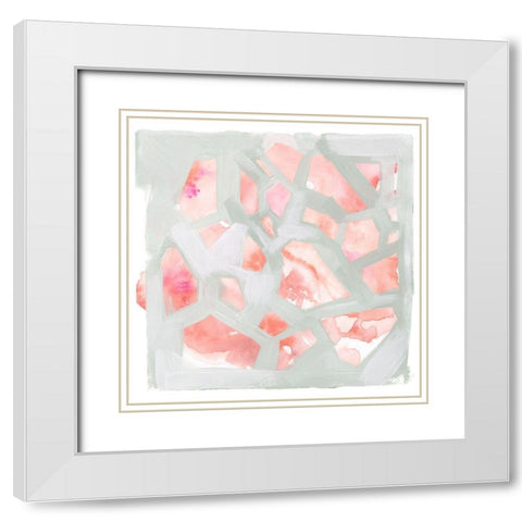 Pink Salt Shards II White Modern Wood Framed Art Print with Double Matting by Parker, Jennifer Paxton