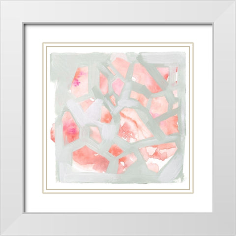 Pink Salt Shards II White Modern Wood Framed Art Print with Double Matting by Parker, Jennifer Paxton
