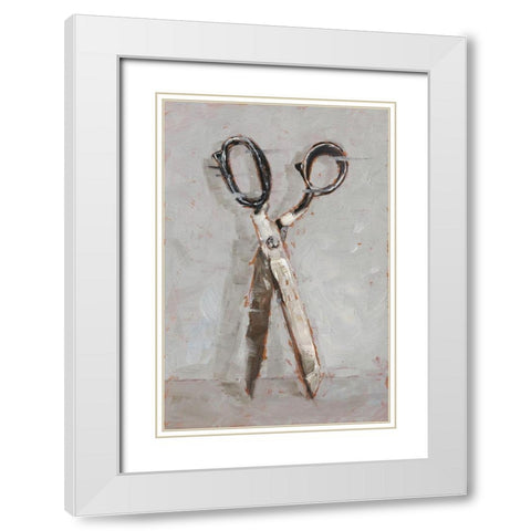 Cut it Out I White Modern Wood Framed Art Print with Double Matting by Harper, Ethan