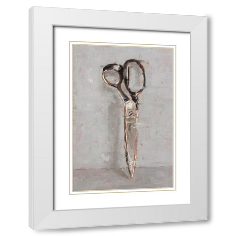 Cut it Out II White Modern Wood Framed Art Print with Double Matting by Harper, Ethan