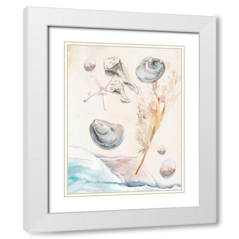 Washing Ashore I White Modern Wood Framed Art Print with Double Matting by Parker, Jennifer Paxton