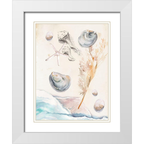 Washing Ashore I White Modern Wood Framed Art Print with Double Matting by Parker, Jennifer Paxton