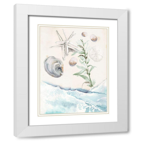 Washing Ashore II White Modern Wood Framed Art Print with Double Matting by Parker, Jennifer Paxton