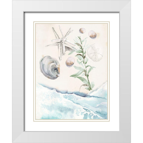 Washing Ashore II White Modern Wood Framed Art Print with Double Matting by Parker, Jennifer Paxton