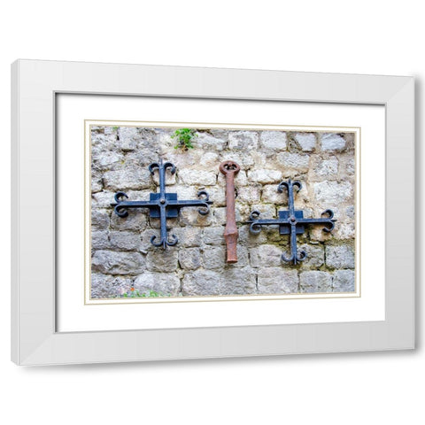 Iron Detail II - Kotor, Montenegro White Modern Wood Framed Art Print with Double Matting by DeNardo, Laura