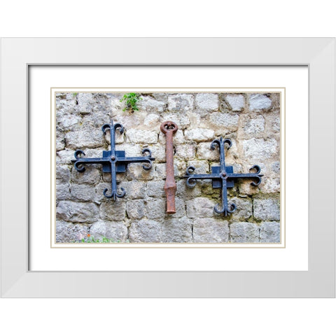 Iron Detail II - Kotor, Montenegro White Modern Wood Framed Art Print with Double Matting by DeNardo, Laura