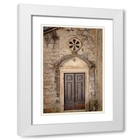 Distinguished Entrance - Kotor, Montenegro White Modern Wood Framed Art Print with Double Matting by DeNardo, Laura