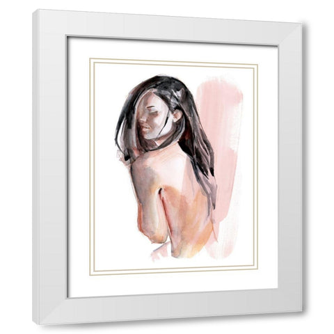 Cold Shoulders II White Modern Wood Framed Art Print with Double Matting by Parker, Jennifer Paxton
