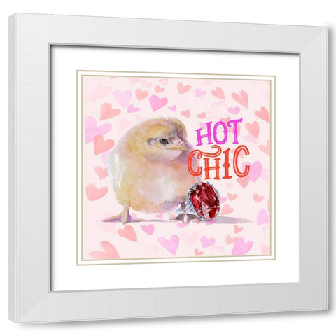 Cute Couture II White Modern Wood Framed Art Print with Double Matting by Parker, Jennifer Paxton
