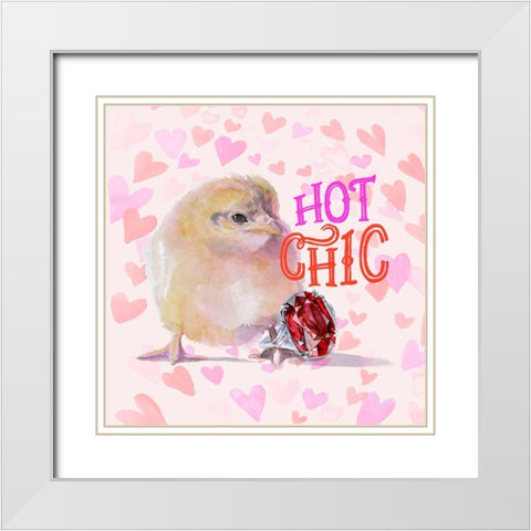 Cute Couture II White Modern Wood Framed Art Print with Double Matting by Parker, Jennifer Paxton