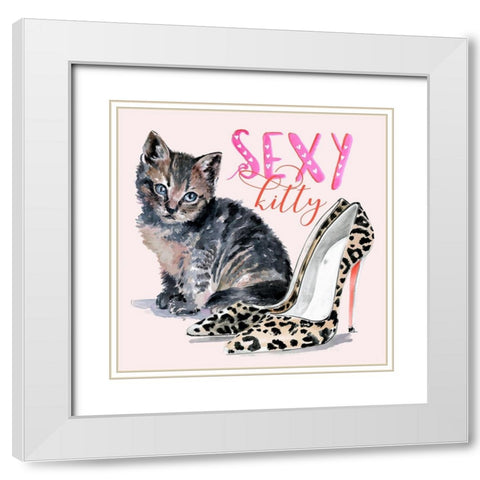 Cute Couture IV White Modern Wood Framed Art Print with Double Matting by Parker, Jennifer Paxton