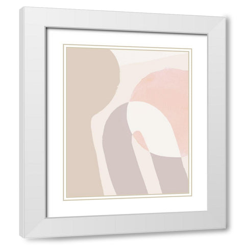 Sun Shapes II White Modern Wood Framed Art Print with Double Matting by Parker, Jennifer Paxton