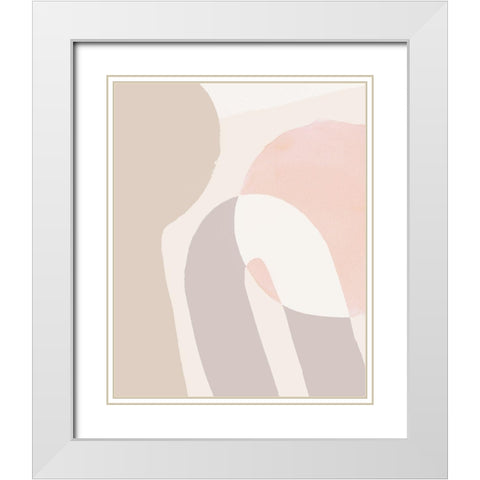 Sun Shapes II White Modern Wood Framed Art Print with Double Matting by Parker, Jennifer Paxton