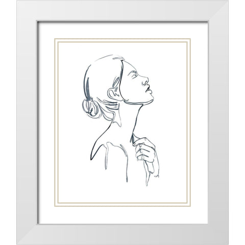 Exhale II White Modern Wood Framed Art Print with Double Matting by Parker, Jennifer Paxton
