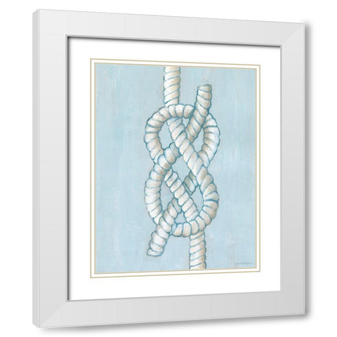 Starboard Knot I White Modern Wood Framed Art Print with Double Matting by Lam, Vanna