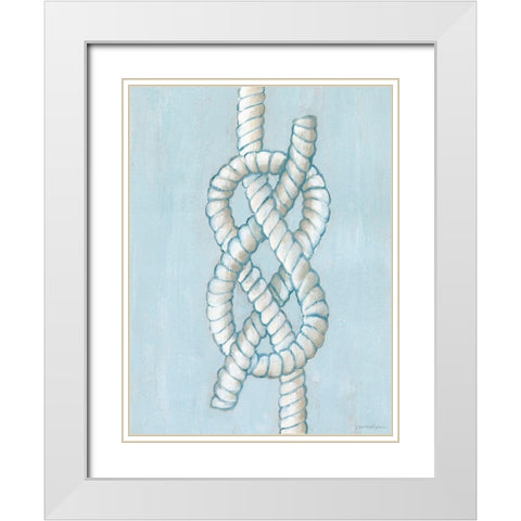 Starboard Knot I White Modern Wood Framed Art Print with Double Matting by Lam, Vanna