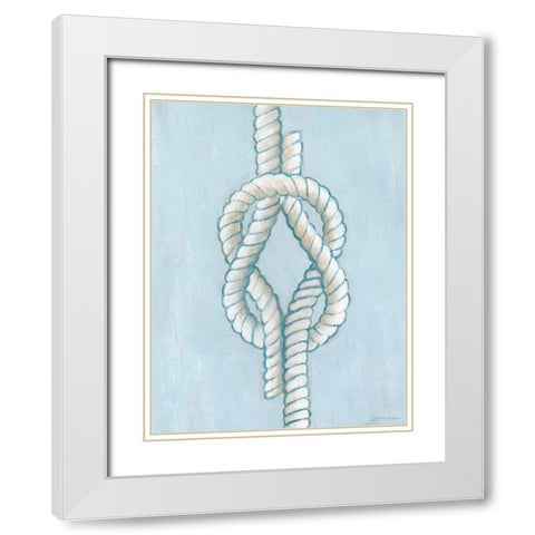 Starboard Knot III White Modern Wood Framed Art Print with Double Matting by Lam, Vanna