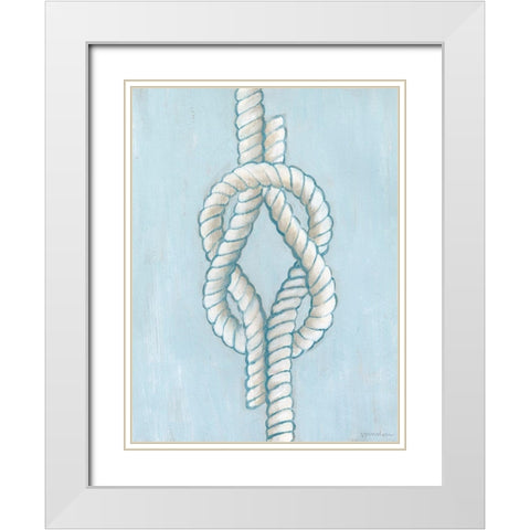 Starboard Knot III White Modern Wood Framed Art Print with Double Matting by Lam, Vanna