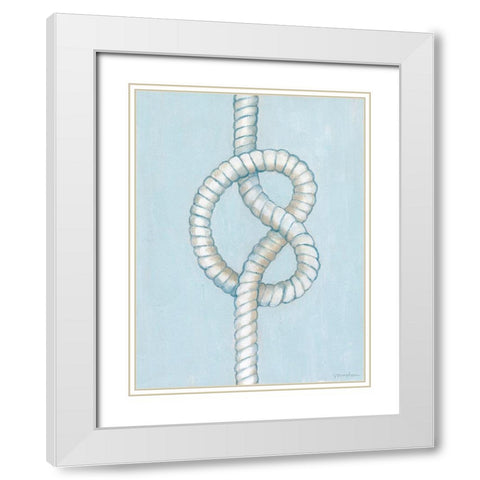 Starboard Knot IV White Modern Wood Framed Art Print with Double Matting by Lam, Vanna