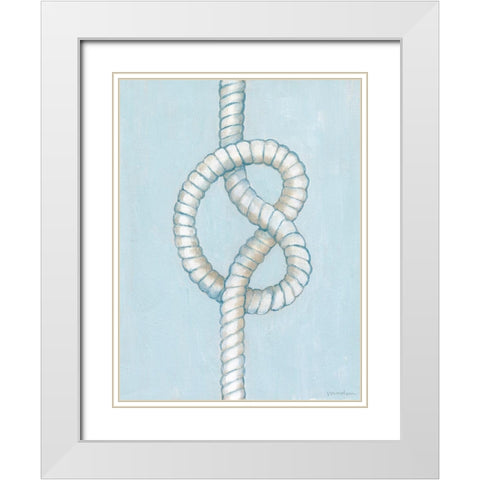 Starboard Knot IV White Modern Wood Framed Art Print with Double Matting by Lam, Vanna