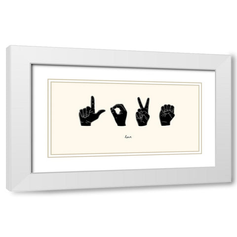 Sign Language IV White Modern Wood Framed Art Print with Double Matting by Scarvey, Emma