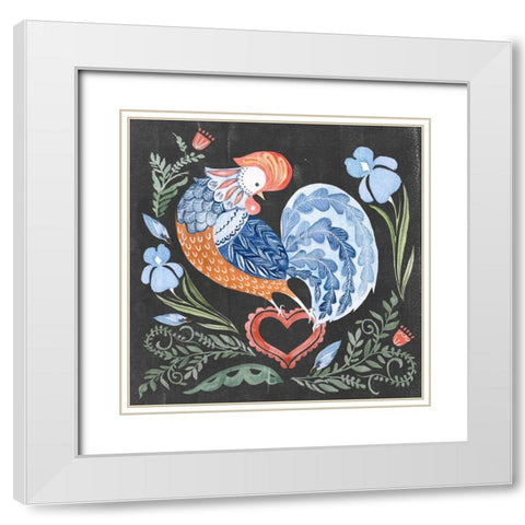 Welcome Folk Garden I White Modern Wood Framed Art Print with Double Matting by Parker, Jennifer Paxton