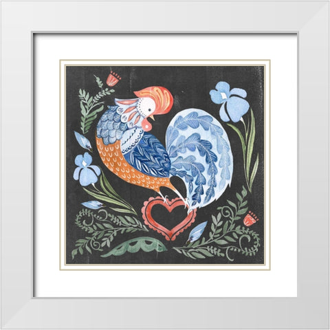 Welcome Folk Garden I White Modern Wood Framed Art Print with Double Matting by Parker, Jennifer Paxton