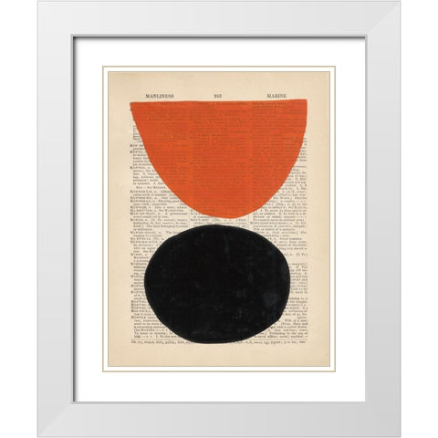 Modern Definition IV White Modern Wood Framed Art Print with Double Matting by Stramel, Renee W.
