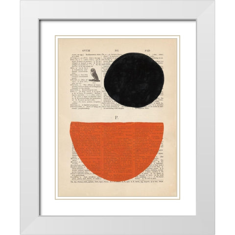 Modern Definition V White Modern Wood Framed Art Print with Double Matting by Stramel, Renee W.
