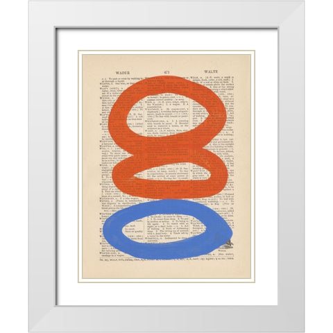 Modern Definition VI White Modern Wood Framed Art Print with Double Matting by Stramel, Renee W.