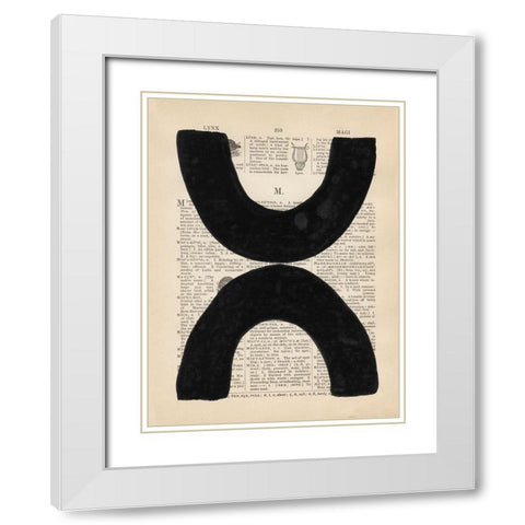 Modern Definition VII White Modern Wood Framed Art Print with Double Matting by Stramel, Renee W.