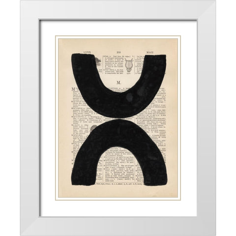 Modern Definition VII White Modern Wood Framed Art Print with Double Matting by Stramel, Renee W.