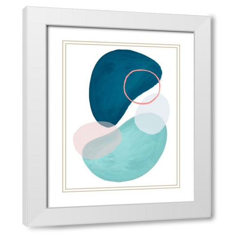 Mod Oasis I White Modern Wood Framed Art Print with Double Matting by Parker, Jennifer Paxton