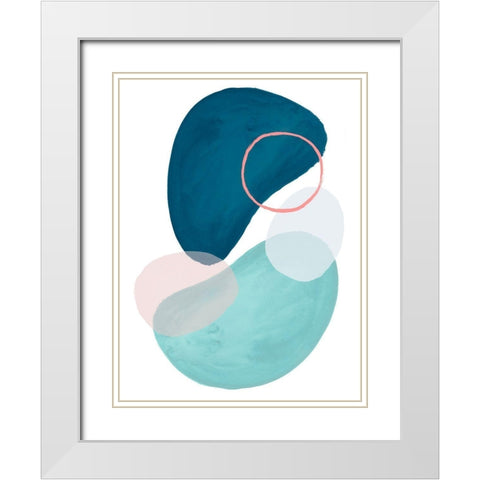 Mod Oasis I White Modern Wood Framed Art Print with Double Matting by Parker, Jennifer Paxton
