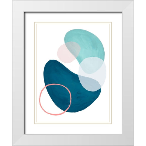 Mod Oasis II White Modern Wood Framed Art Print with Double Matting by Parker, Jennifer Paxton