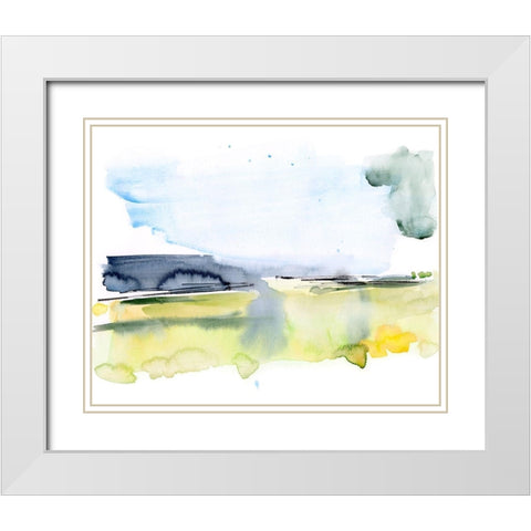 Paynes Gray Plains II White Modern Wood Framed Art Print with Double Matting by Parker, Jennifer Paxton