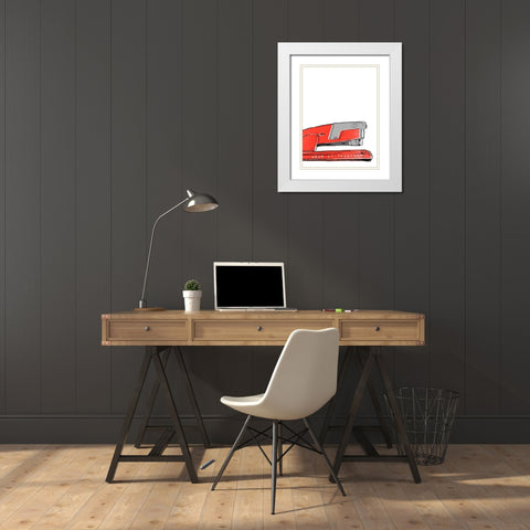 School Days IV White Modern Wood Framed Art Print with Double Matting by Vess, June Erica