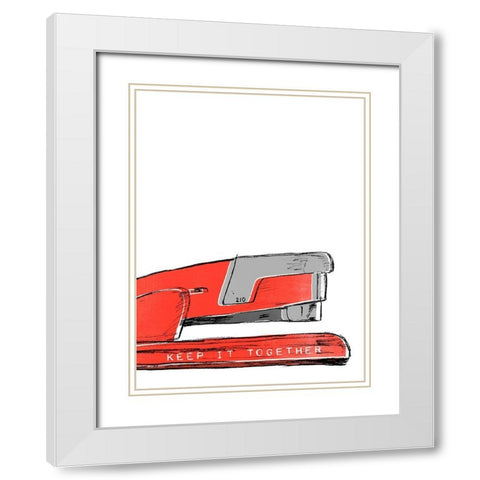 School Days IV White Modern Wood Framed Art Print with Double Matting by Vess, June Erica