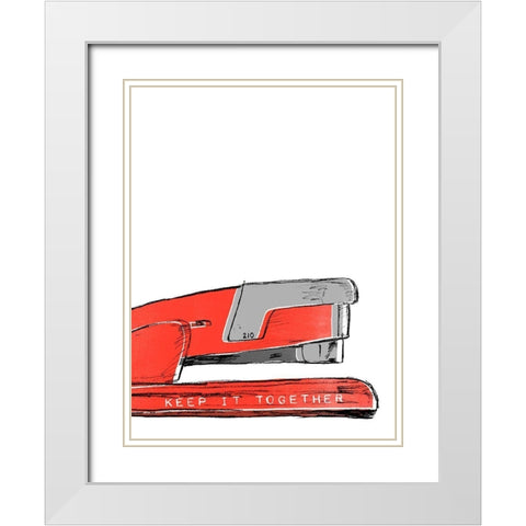 School Days IV White Modern Wood Framed Art Print with Double Matting by Vess, June Erica